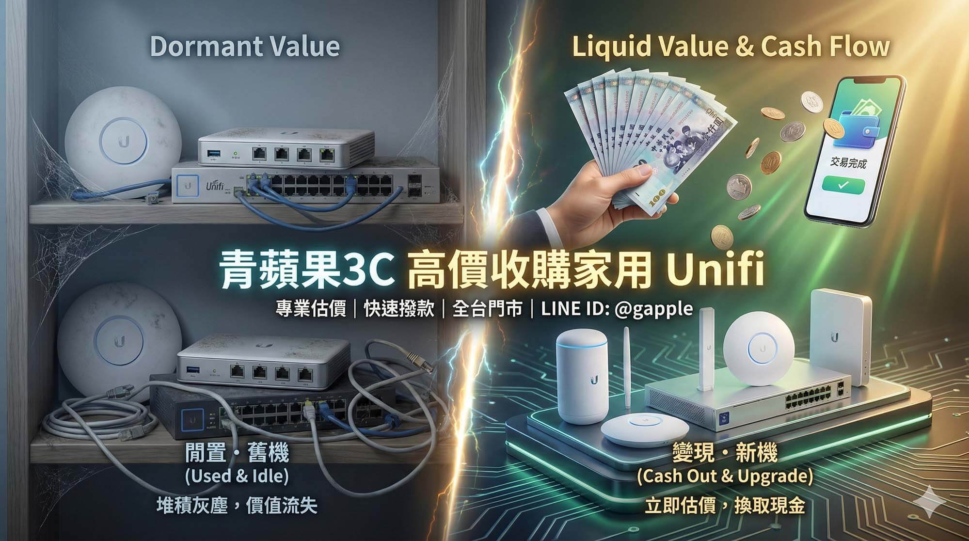 收購家用 Unifi Mesh 路由器與無線基地台現場估價