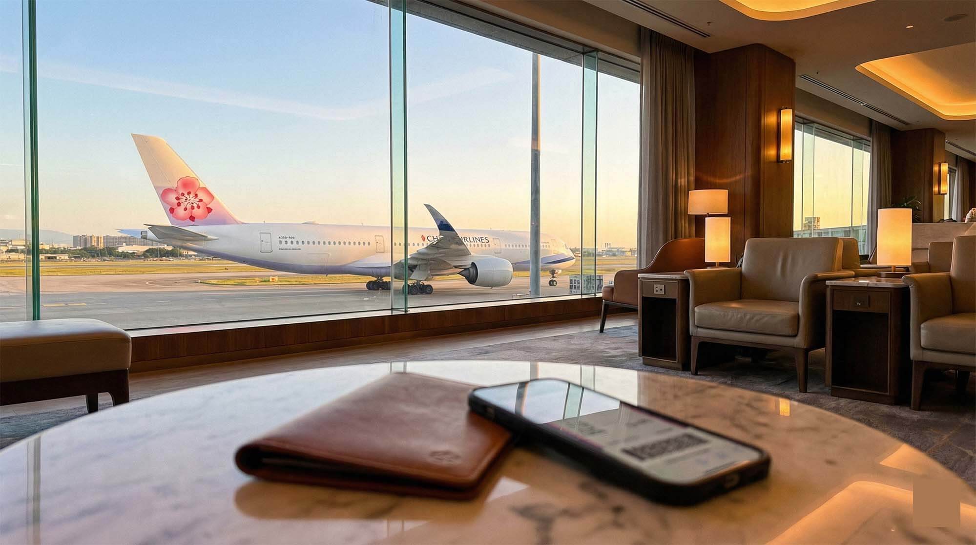 華航飛機起飛象徵哩程轉讓成功